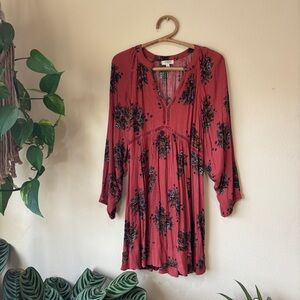 Umgee Floral Long Sleeve Dress Tunic